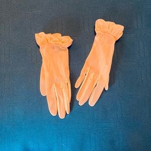 Elegant French Vintage Shear Yellow Women's Gloves